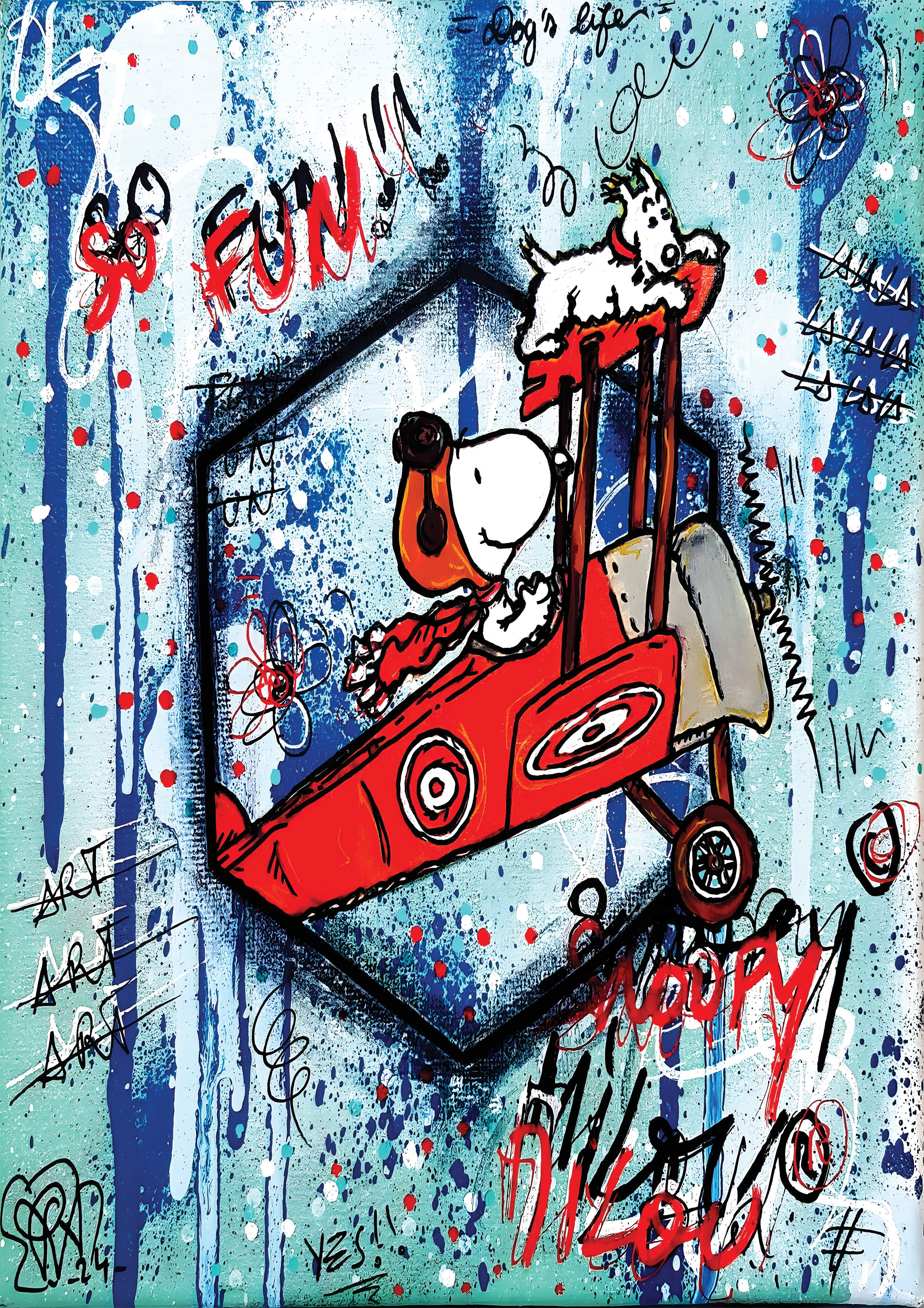 Snoopy Graffiti metal poster artwork